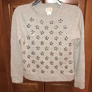 Crewcuts jeweled sweatshirt like new sz 14